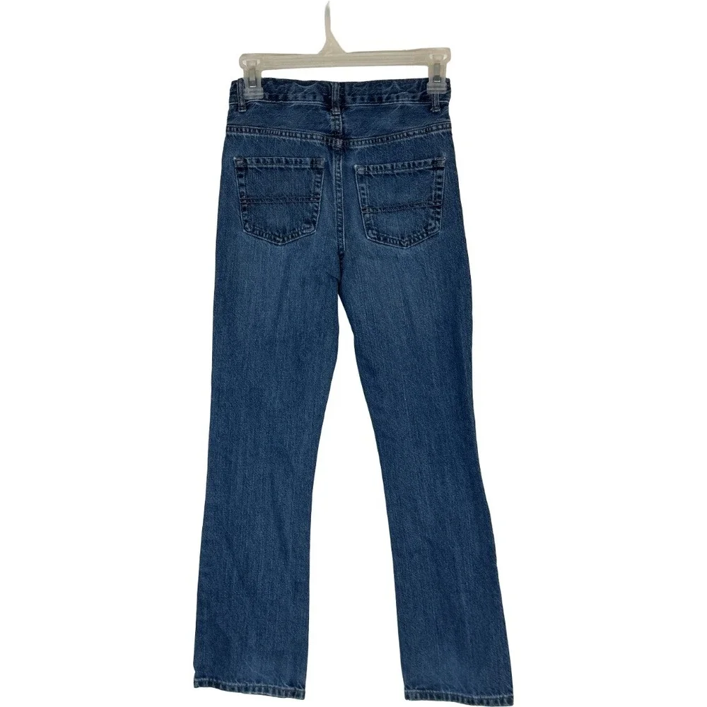 The Childrens Place Bootcut Jeans Boys Size‎ 12 Slim Blue Denim Adjustable Waist